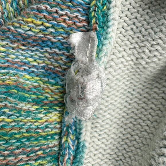 Anthropologie Sweater Womens Extra Small Green Tie Dye Hippie Boho Stretch Comfy - Picture 7 of 11